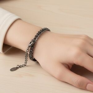 ALDO dark gray metal bracelet